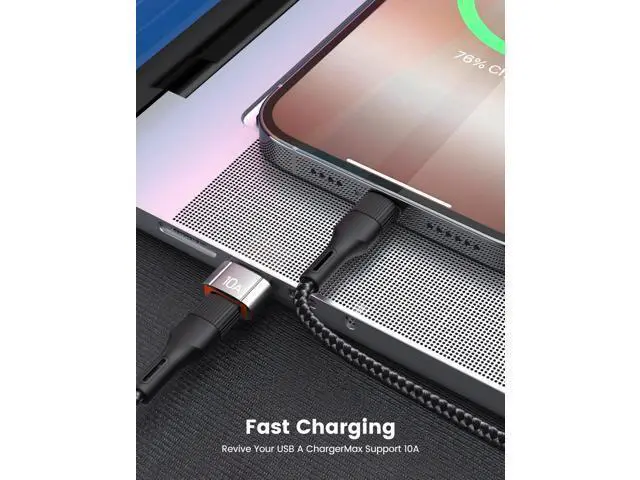 Alt view image 4 of 6 - Vszerda 10Pack 200W USB C to USB Adapter, with Fast Charging & 480MB Data Transfer, USB C Converter for Apple Watch Ultra iWatch Series 8 7,iPhone 16 15 Plus Pro Max,Silver
