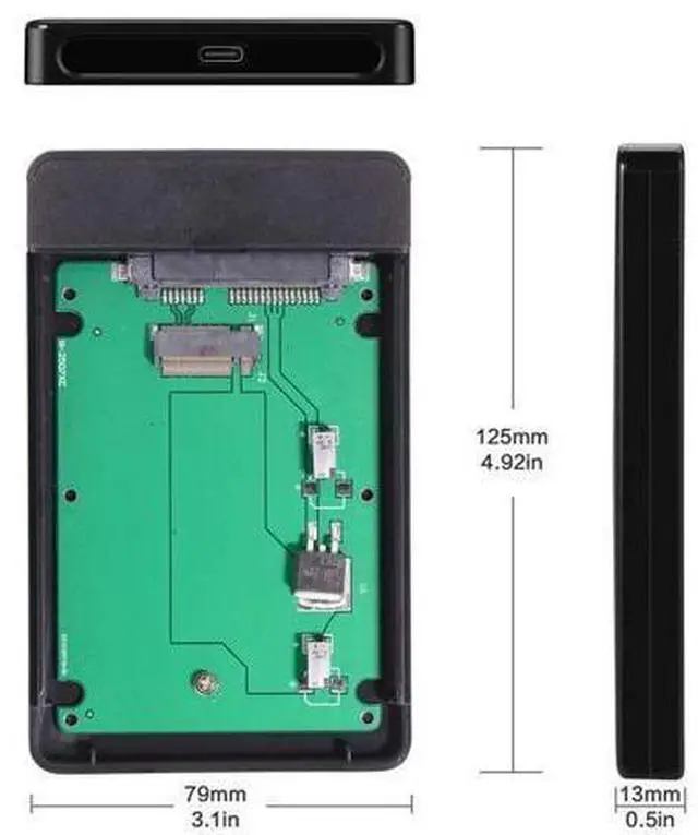 Alt view image 4 of 7 - Vszerda USB-C Type-C to SATA Adapter 20+6Pin Thinkpad X1 Carbon SSD Converter Hard Disk Case Enclosure