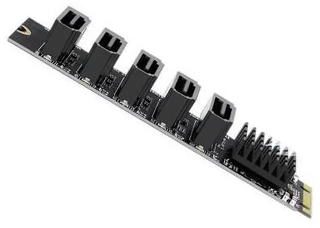 Alt view image 7 of 7 - Vszerda NGFF Key B+M to SATA 3.0 6Gbps 5 Ports Adapter Converter Port Select JMB575