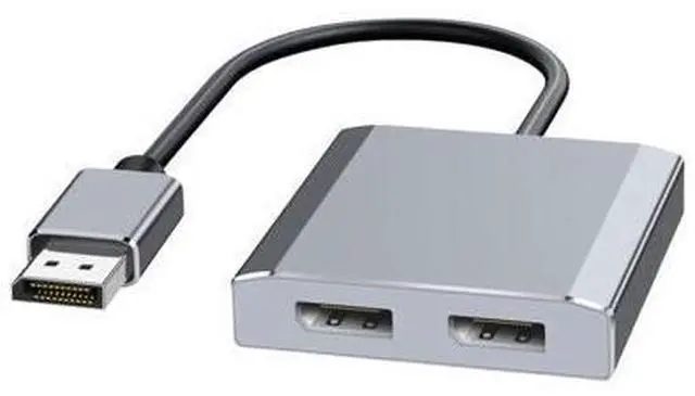 Main image of Vszerda DisplayPort to Dual DisplayPort Adapter, 4K@60Hz DP Splitter 1 in 2 Out Extended Display MST DP to 2 DP Female for Dual Monitors Compatible with PC,Graphic Card,NVIDIA,AMD