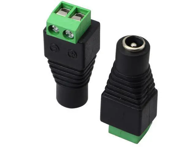 Alt view image 6 of 7 - Vszerda DC 5.5 X 2.1mm Adapter - 2.1mm to 5.5mm Female Barrel Power Jack to 2 Pin/Way Female Bolt Screw Type Terminals Connector for CCTV Security Camera, LED Strip Light (20 Pack)