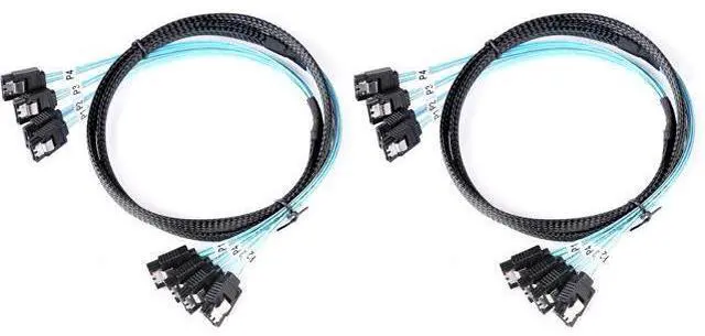 Main image of Vszerda SATA-III Cable-1M, 4Pcs/Set-SATA-6Gbps HDD-SDD Data-Cable Replacement for Server Bitcoin Computer SSD HDD CD DVD Drives Raid (3.3FT) (Pack of 2)