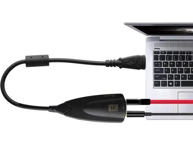 Alt view image 5 of 7 - Vszerda USB External Stereo Sound Adapter 5hv2 Multi-Function USB 2.0 External 3D Virtual 7.1 Channel Sound Card Adapter with 3.mm Headphone Mic Jack for Mac Win 7 PC Laptop Desktop