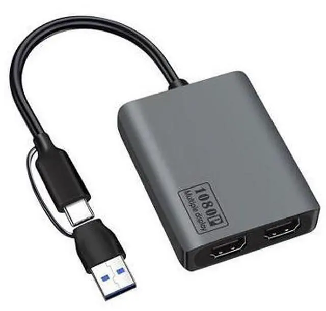 Main image of Vszerda USB C/A 3.0 to Dual HDMI Adapter,MST USB C/A 3.0 to 2X HDMI Monitor Converter, HDM I Splitter for Dual Monitors, Support 3 Different Screens (Extend & Mirror) for Windows & Mac