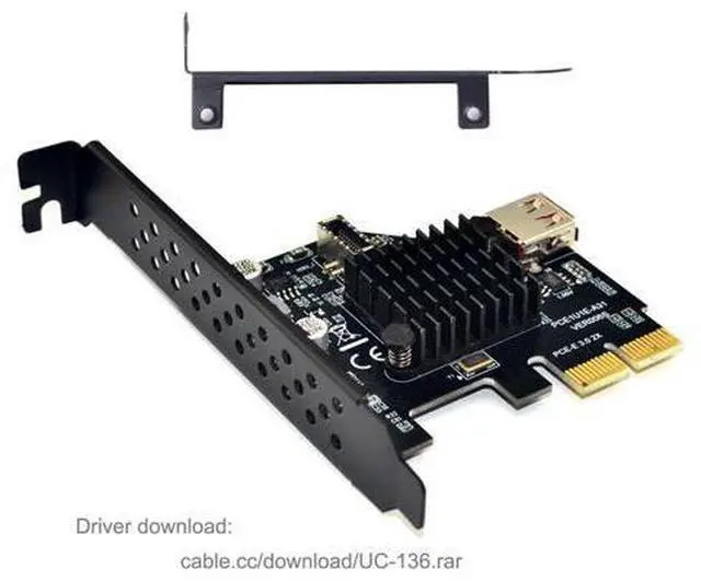 Alt view image 5 of 7 - Vszerda 10Gbps USB 3.1 Type-E IDC Front Panel Socket & USB 2.0 to PCI-E Express Card Adapter ASM3142 Chipset for Desktop Motherboard