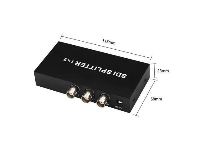 Alt view image 5 of 6 - Vszerda SDI Splitter 1x2 Multimedia Split SDI Extender 1 to 2 Ports Adapter Support 1080P TV Video for Projector Monitor Camera