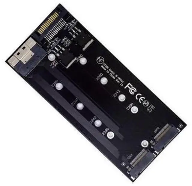 Main image of Vszerda PCIE Express 3.0 4.0 Slimline SFF-8654 8X to Dual NGFF NVME M.2 AHCI Raid Card VROC Raid0 Hyper Adapter
