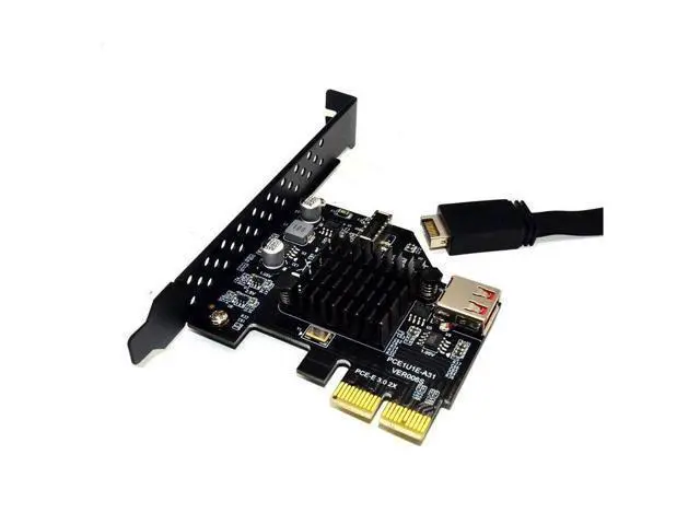 Alt view image 6 of 6 - Vszerda PCIe to USB 3.1 Type E Front Panel Socket Adapter Card Express for Motherboard