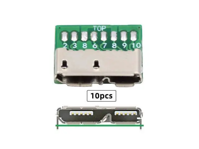 Alt view image 2 of 7 - Vszerda 10pcs/Set DIY OEM Micro USB 3.0 10Pin Female Socket Mount SMT Type Receptacle PCB Board for USB Disk
