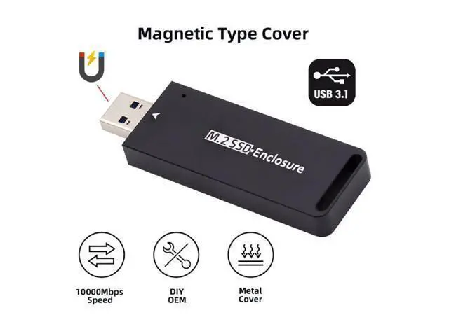 Alt view image 7 of 7 - Vszerda RTL9210B Chipset SATA SSD External PCBA Case Adapter USB 3.0 to 2230 2242 NVME M-Key M.2 NGFF