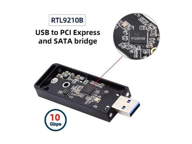 Alt view image 6 of 7 - Vszerda RTL9210B Chipset SATA SSD External PCBA Case Adapter USB 3.0 to 2230 2242 NVME M-Key M.2 NGFF