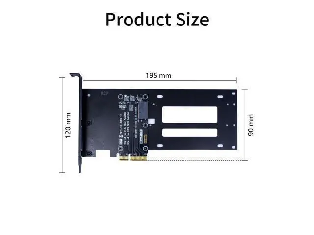 Alt view image 5 of 5 - Vszerda PCIe5.0 X4 to U.3 (SFF-8639) NVMe SSD Adapter, for U.3 NVMe SSD, Applicable to Windows Server/Windows/Linux/VMwareESX/ESXi/Freebsd/Centos/Ubuntu System