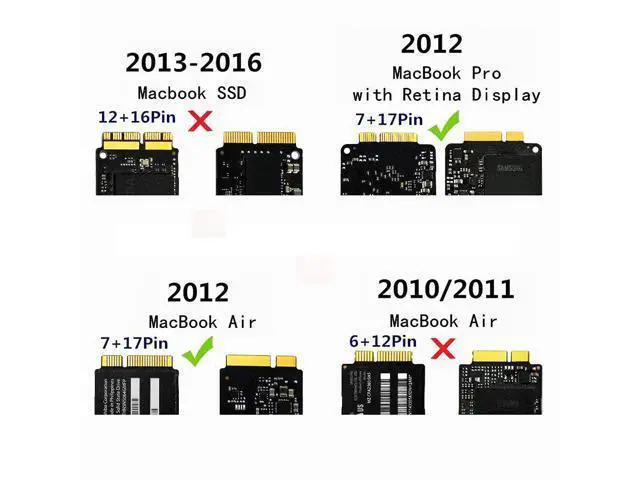 Alt view image 4 of 5 - Vszerda 26Pin to SATA Adapter Card,Compatible with SSD from 2012 Year MacBook Air/PRO Retina