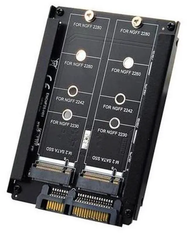Main image of Vszerda Dual NGFF B+M Key M.2 SSD Card JBOD Raid0 Span Bridge to 2.5inch SATA Combo HDD Disk Drive Enclosure