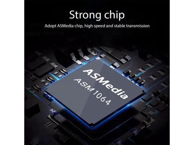 Alt view image 7 of 7 - Vszerda High-Speed 4 SATA NGFF Key B+M SSD to PCI-E 1x Motherboard Desktop Adapter SSD Card ASM1064 2280 with Hot Swap