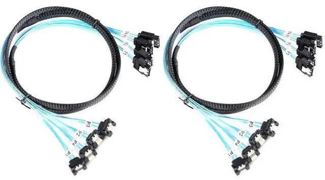 Main image of Vszerda SATA-III Cable:1M 4Pcs/Set Thin Right-Angle SATA Cable 90-Degree, Bundled Angled to Straight SAS 6Gbps Data Replacement for Server-Raid SDD HDD CD DVD Drives (3.3FT) (Pack of 2)