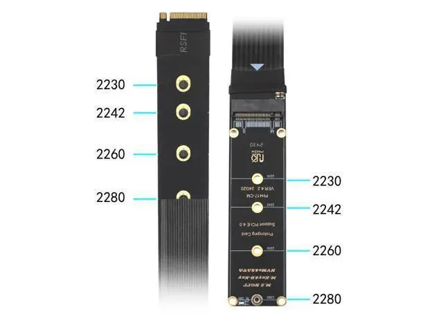 Alt view image 3 of 4 - Vszerda M.2 NVME Extender,NGFF M-Key PCIe SSD Extention Card with Soft-PCB Cable 30CMS