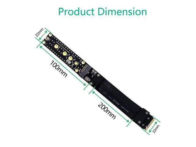 Alt view image 2 of 5 - Vszerda M.2 NVME Extender,NGFF M-Key PCIe SSD Extention Card with Anti-electromagnetic Cable 20CMS