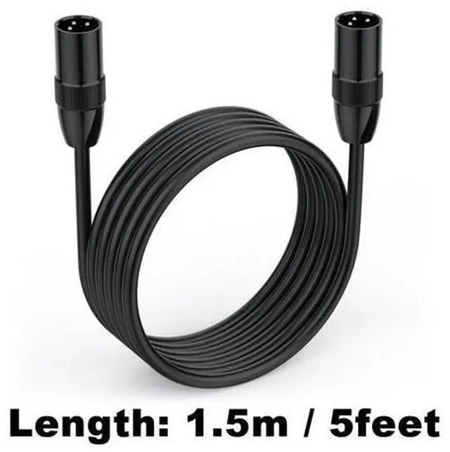 Alt view image 7 of 7 - Vszerda XLR Cable Male to Male, 3 Pin XLR Microphone Cable with Oxygen-Free Copper, Gold Plated Mixer Patch Cord for Mixer, Recording Studio, 5ft (Pack of 2)