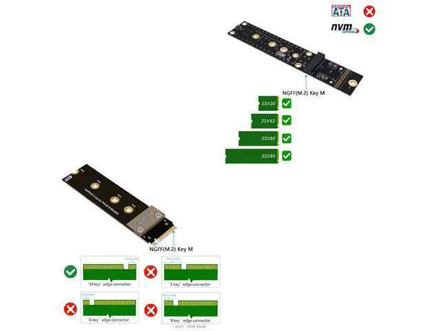 Alt view image 5 of 5 - Vszerda M.2 NVME Extender,NGFF M-Key PCIe SSD Extention Card with Anti-electromagnetic Cable 20CMS