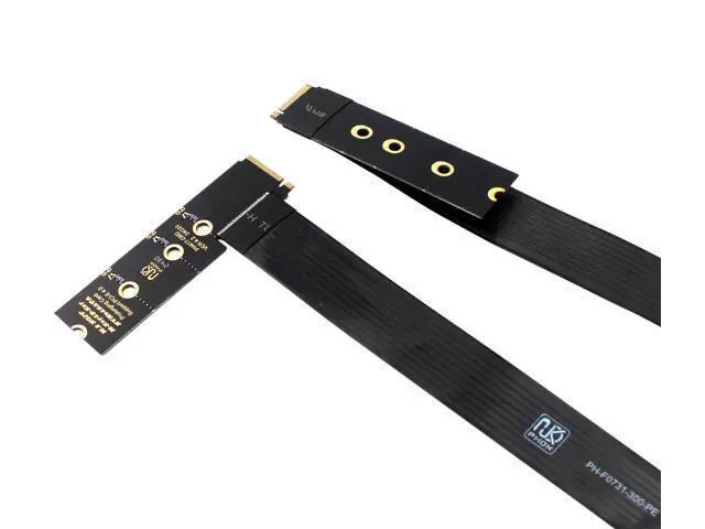 Alt view image 3 of 5 - Vszerda M.2 NVME Extender,NGFF M-Key PCIe SSD Extention Card with Angled Soft-PCB Cable 30CMS