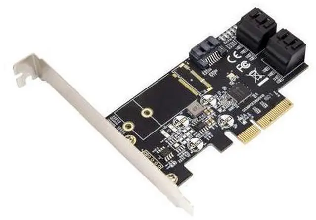Main image of Vszerda Internal 5 Port Non-Raid SATA III 6GB/S Pci-E X4 Controller Card for Desktop PC Support SSD and HDD with Low Profile Bracket. JMB585 Chipset SI-PEX40139