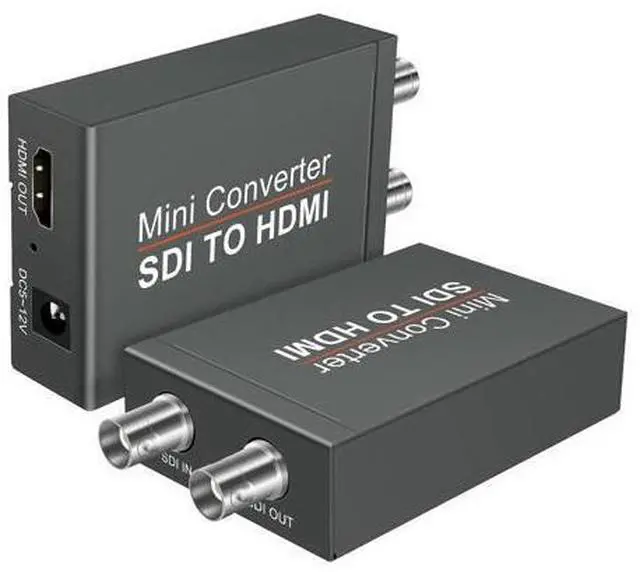 Main image of Vszerda SDI to HDMI Video Mini Converter with Audio Embedder,SDI to HDMI Adapter for SD-SDI, HD-SDI and 3G-SDI Signals SDI Loopout (Black) with Power Supply