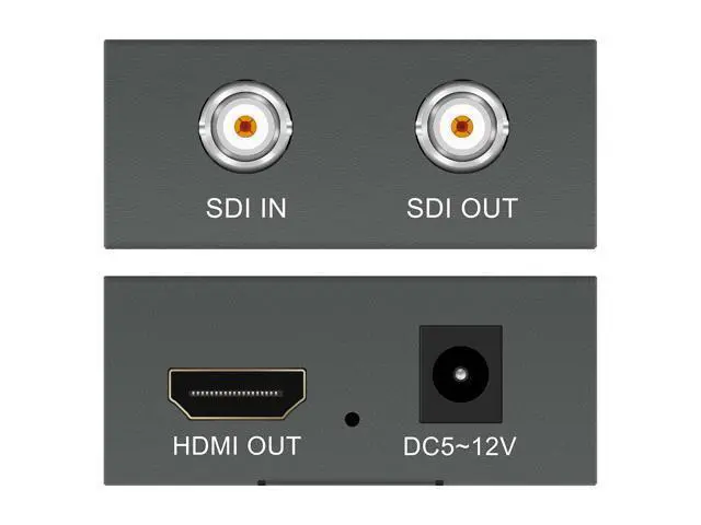 Alt view image 4 of 7 - Vszerda SDI to HDMI Video Mini Converter with Audio Embedder,SDI to HDMI Adapter for SD-SDI, HD-SDI and 3G-SDI Signals SDI Loopout (Black) with Power Supply