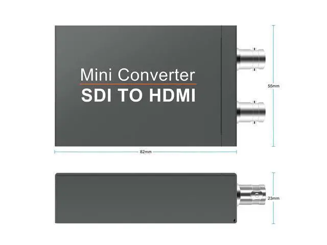 Alt view image 5 of 7 - Vszerda SDI to HDMI Video Mini Converter with Audio Embedder,SDI to HDMI Adapter for SD-SDI, HD-SDI and 3G-SDI Signals SDI Loopout (Black) with Power Supply