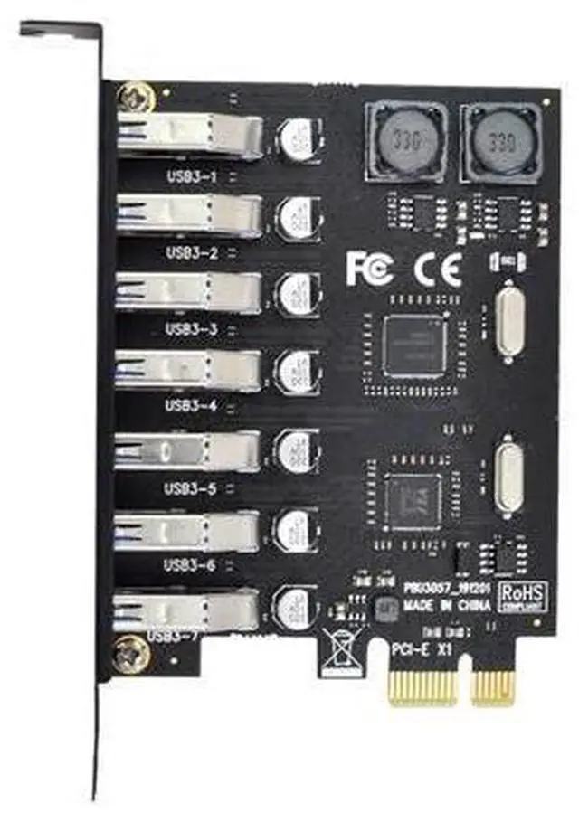 Main image of Vszerda 7 Ports PCI-E to USB 3.0 HUB PCI Express Expansion Card Adapter 5Gbps for Motherboard