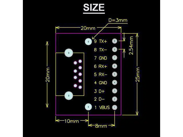 Alt view image 4 of 7 - Vszerda 10 Pcs USB Type-A 3.0 Female to DIP Adapter 2.54mm 9 Pin USB 3.0 Type-A Socket to DIP Converter Breakout Board for DIY Power Supply with 90 Pin Header