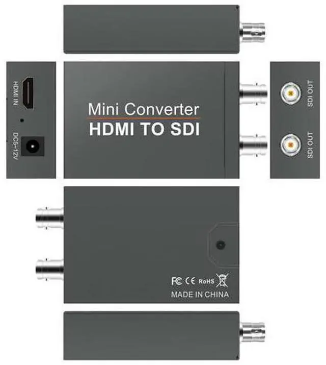 Main image of Vszerda HDMI to SDI Converter, Converter One HDMI in Two SDI Output (with Power Supply Adapter, Audio Embedder Support HDMI 1.3, SD/HD/3G-SDI 1080P for Camera CCTV