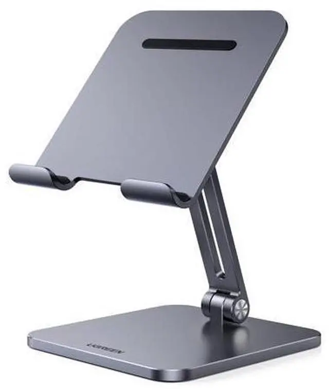 Main image of UGREEN Tablet Stand Compatible for iPad Desk Stand Holder Adjustable Aluminum Thicker Base Compatible with iPad Pro Air Mini 13 12.9 11 Inch Home Office Desk Accessories Grey