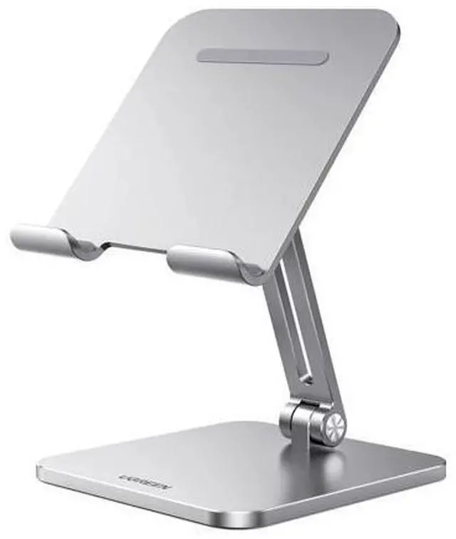 Main image of UGREEN Tablet Stand Compatible for iPad Desk Stand Holder Adjustable Aluminum Thicker Base Compatible with iPad Pro Air Mini 13 12.9 11 Inch Home Office Desk Accessories Silver
