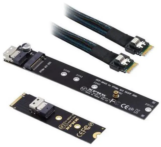 Main image of Vszerda NGFF M-Key NVME Male to Female Extension Cable 40cm with SFF-8654 Connector for Mainboard SSD 2280/22110