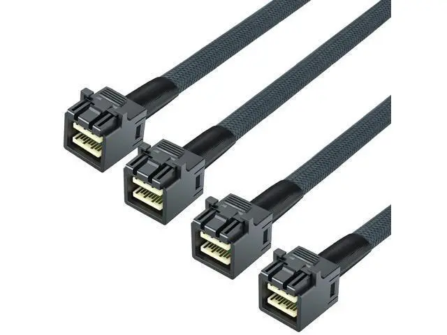 Alt view image 3 of 5 - Vszerda SFF-8643 to SFF-8643 Internal MiniSAS HD Cable with Sideband, Support up to 4 Lanes of SAS Data, Work with Server, Raid Card & PCI Express Controller, 0.8-m(2.6ft), 2 Pack