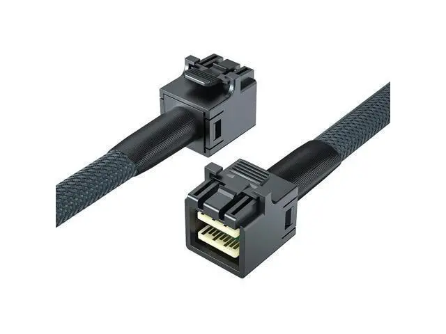 Alt view image 2 of 5 - Vszerda SFF-8643 to SFF-8643 Internal MiniSAS HD Cable with Sideband, Support up to 4 Lanes of SAS Data, Work with Server, Raid Card & PCI Express Controller, 0.8-m(2.6ft), 2 Pack