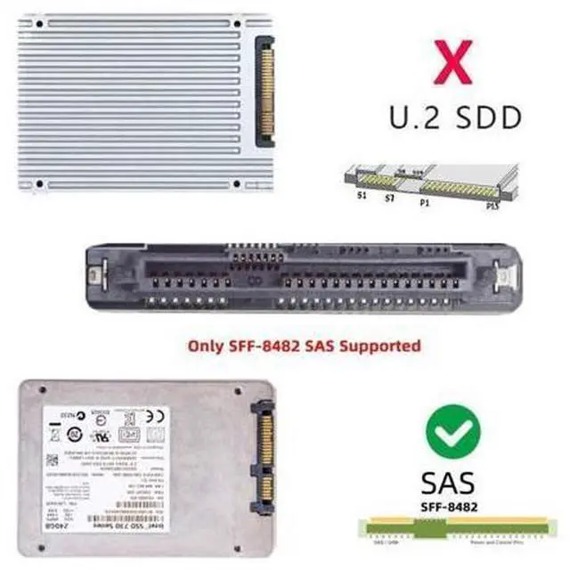 Alt view image 3 of 7 - VszerdaSFF-8482 SAS 29Pin to 5Gbps USB 3.0 Hard Disk Drive Raid Adapter Card with Chipset and Power Port (Need 12V/3A Power Supply)