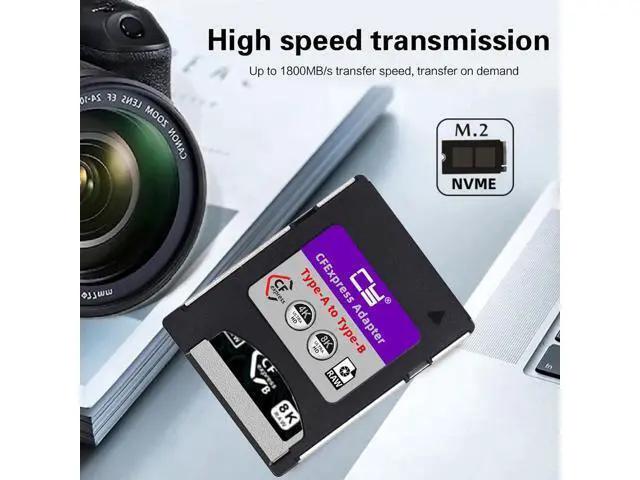 Alt view image 2 of 7 - Vszerda CFexpress Type-A Card to Type-B Memory Socket Kit Case CFE CFA to CFB Adapter Compatible with Camera 8K RAW PCIe Expansion