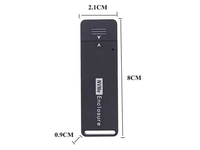 Alt view image 6 of 7 - Vszerda USB 3.1 Gen2 10Gbps to NVME PCI-E M-Key Solid State Drive External Enclosure 2230/2242mm