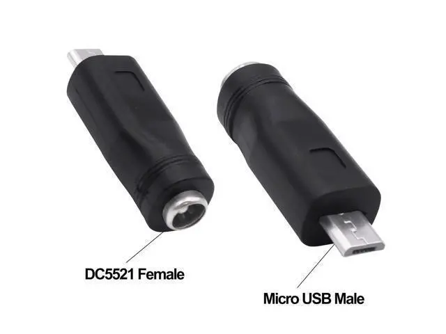 Alt view image 2 of 7 - Vszerda DC 5.5mm x 2.1mm to Micro USB Adapter DC 5521 Female to Micro USB Male Plug Converter Power Charger Connector for Laptop Tablet Smartphone -5pcs