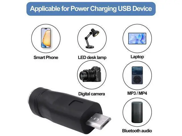 Alt view image 7 of 7 - Vszerda DC 5.5mm x 2.1mm to Micro USB Adapter DC 5521 Female to Micro USB Male Plug Converter Power Charger Connector for Laptop Tablet Smartphone -5pcs