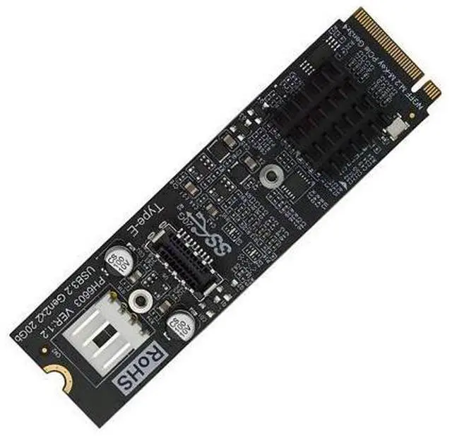 Main image of Vszerda 20Gbps Type-E USB 3.1 Front Panel IDC Socket to NVME NGFF M-Key Express Card Adapter ASM3242 Chipset for Motherboard