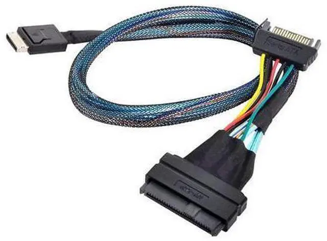 Main image of Vszerda Oculink SFF-8611 to U.2 U.3 SFF-8639 NVME PCIe PCI-Express SSD Cable for Mainboard SSD 50CM
