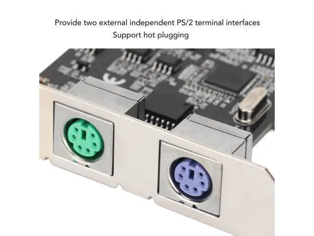 Alt view image 2 of 7 - Vszerda PCIE Expansion Card, PCI Express to Port PS/2 Expansion Card, PS/2 Keyboard and Mouse Port Expansion Card Without USB Port, SATA Power Interface, for