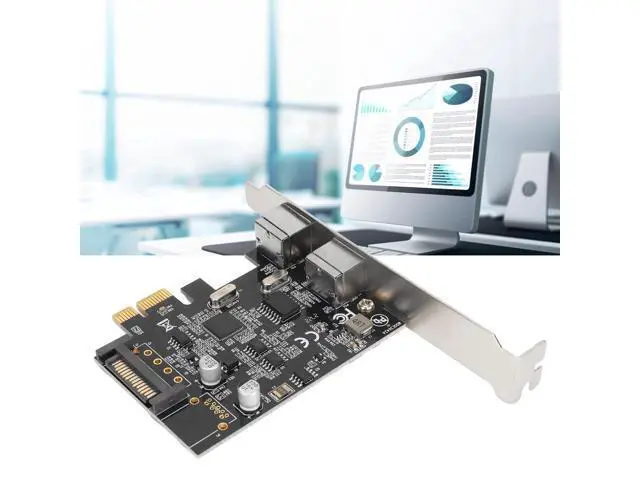 Alt view image 4 of 7 - Vszerda PCIE Expansion Card, PCI Express to Port PS/2 Expansion Card, PS/2 Keyboard and Mouse Port Expansion Card Without USB Port, SATA Power Interface, for