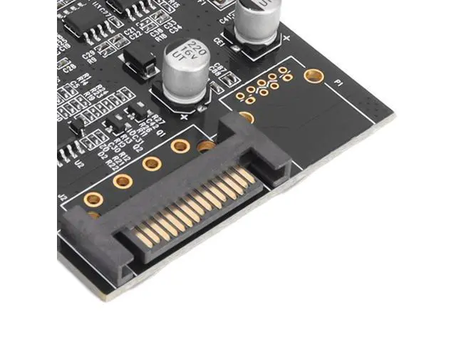 Alt view image 6 of 7 - Vszerda PCIE Expansion Card, PCI Express to Port PS/2 Expansion Card, PS/2 Keyboard and Mouse Port Expansion Card Without USB Port, SATA Power Interface, for