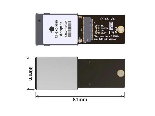 Alt view image 5 of 7 - Vszerda NVMe 2230 M.2 M-Key CH SN530 SSD to CF-Express Type-B Adapter CFE for Xbox Series X&S PCIe4.0 Expansion Storage Memory Card
