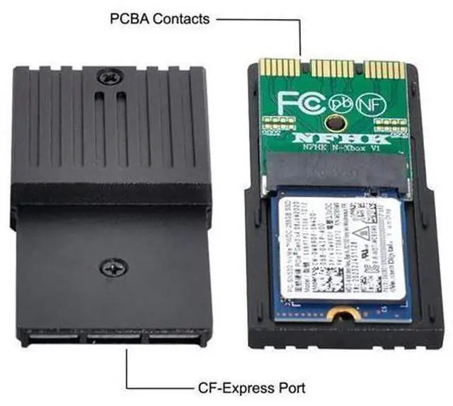 Alt view image 3 of 7 - Vszerda CF-Express Type-B to M.2 NVMe 2230 M-Key Adapter CFE for Xbox Series X&S CH SN530 SSD PCIe4.0 Expansion Memory Card