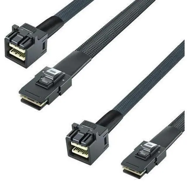 Main image of Vszerda SFF-8643 to SFF-8087 Mini SAS HD Cable, SAS 3.0 to 2.0, Compatible with RAID Controllers, Servers, Backplanes and Hosts, 100-Ohm, 1-m(3.3ft), 2 Pack